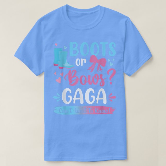 Geschlecht zeigt Stiefel oder Bögen Gaga-Matching  T-Shirt (Design vorne)