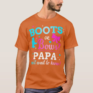 Geschlecht zeigt Stiefel oder Bogen Papa-Matching T-Shirt
