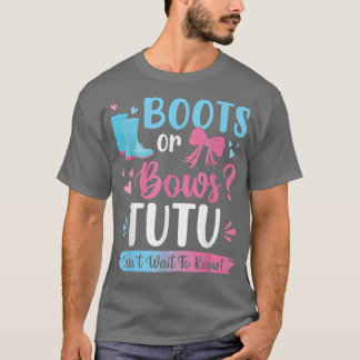 Geschlecht zeigt Stiefel oder Bögen Tutu-Matching  T-Shirt