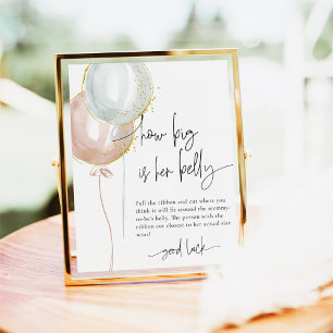 Geschlecht zeigt, wie groß ihr Baby-Baby-Spiel ist Poster