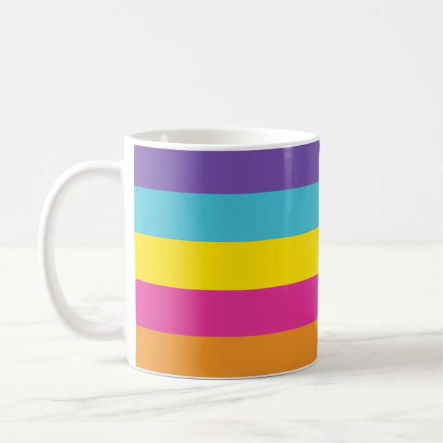 Geschlechter nichtbinäre Pride-Flagge Kaffeetasse (Links)