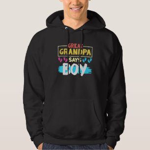 Geschlechterenthüllung Urgroßvater sagt Junge Hoodie