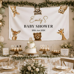 Geschlechterneutrales Safari-Baby-Shower-Banner Banner