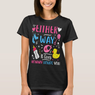 Geschlechterverkündung auf beiden Wegen geht es um T-Shirt
