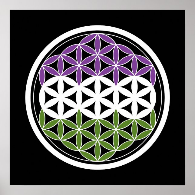 GeschlechtQueer-heilige Geometrie Poster (Vorne)