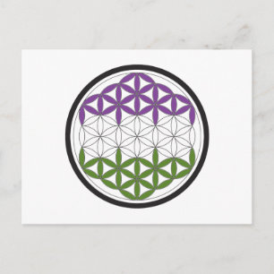 GeschlechtQueer-heilige Geometrie Postkarte