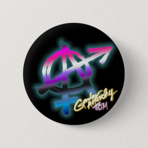 Geschlechts-Anarchie - Genderfluid Farben - Button