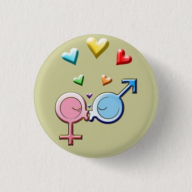 Geschlechts-Bonbon-Küsse Button (Vorderseite)