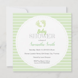 Geschlechts-neutrale grüne Babyparty ı Einladung