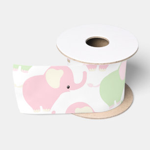 Geschlechts-neutraler niedlicher Baby-Elefant Satinband
