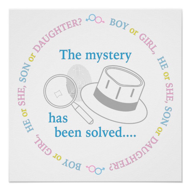 Geschlechtsankündigung Poster (Vorderseite)