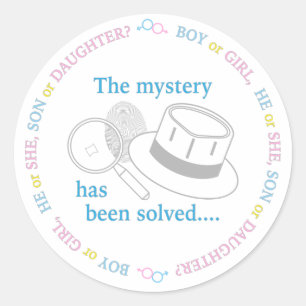 Geschlechtsankündigung Runder Aufkleber