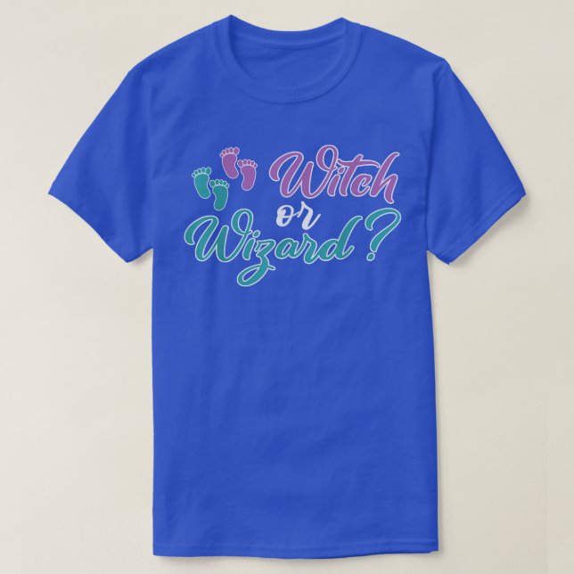Geschlechtsbezogene Halloween-Hexe oder -Zauberer4 T-Shirt (Design vorne)