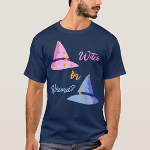 Geschlechtsbezogene Halloween-Hexe oder -Zauberer T-Shirt