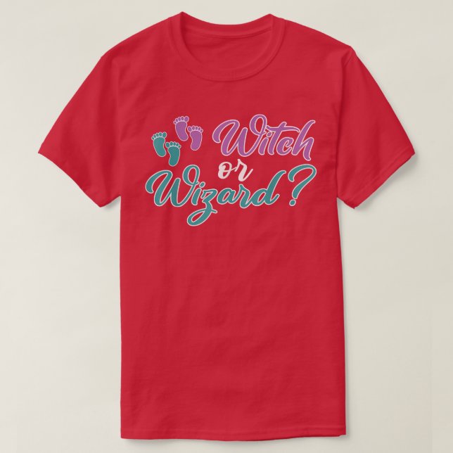 Geschlechtsbezogene Halloween-Hexe oder Zauberküns T-Shirt (Design vorne)