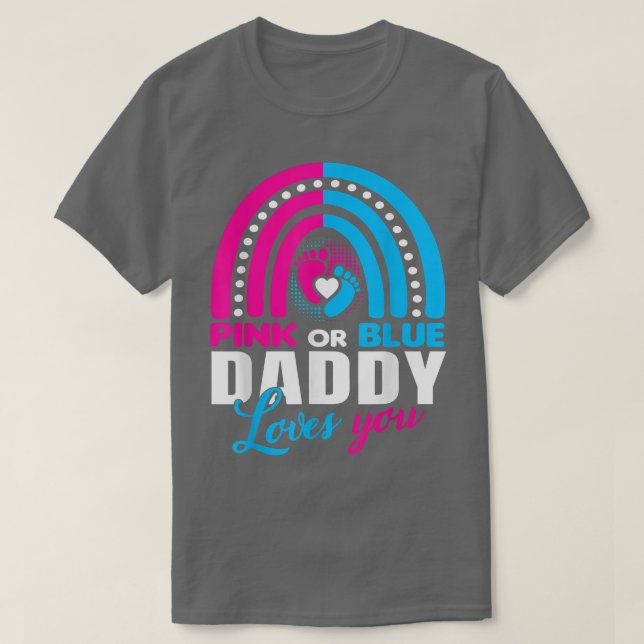 Geschlechtsbezogene Meldung für Daddy Vater Baby S T-Shirt (Design vorne)