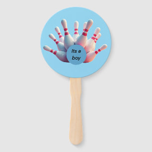 Geschlechtsenthüllungs-Handfächer Bowlingpins Fächer