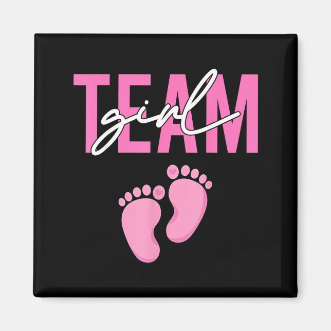 Geschlechtsenthüllungsfeier Team Mädchen Baby Ankü Magnet (Vorne)