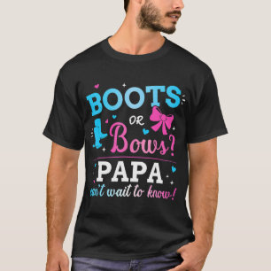 Geschlechtsenthüllungsstiefel oder -bögen Papa pas T-Shirt