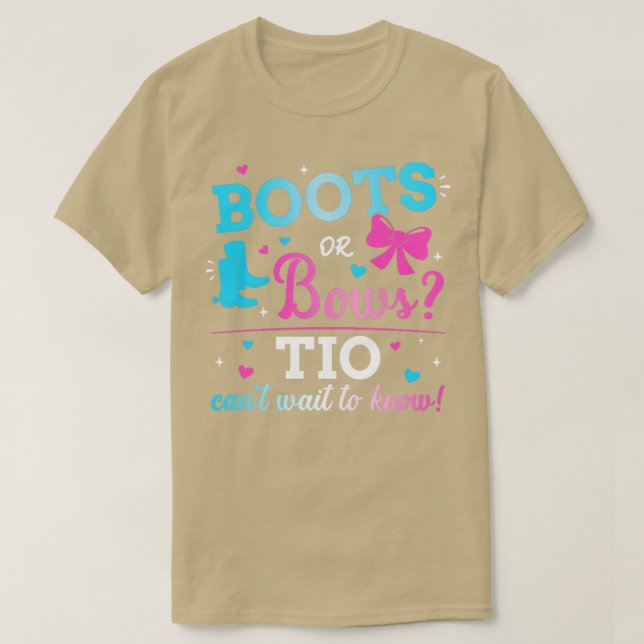 Geschlechtsenthüllungsstiefel oder -bögen passend  T-Shirt (Design vorne)