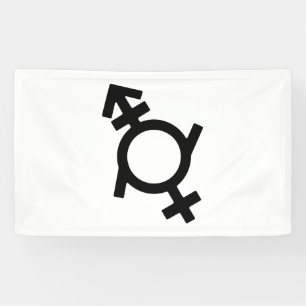 Geschlechtsfluid Androgyn Weiblich Geschlechtssymb Banner