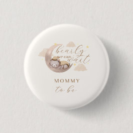 Geschlechtsneutral abwarten, bis Moon Star Mommy Button