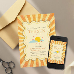 Geschlechtsneutral Erste Reise rund um den Sonnenh Einladung