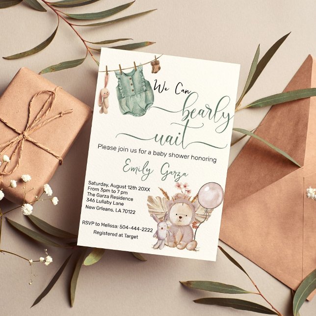 Geschlechtsneutral können wir Babydusche frühzeiti Einladung (Von Creator hochgeladen)