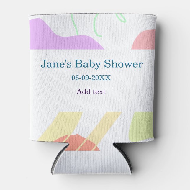 Geschlechtsneutrale abstrakte Formen Babydusche Dosenkühler (Vorderseite)