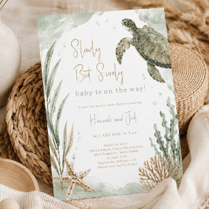 Geschlechtsneutrale Baby Shower im Boho-Stil mit M Einladung