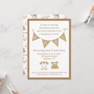 Geschlechtsneutrale Babydusche Einladung