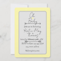 Geschlechtsneutrale Babyparty-Einladung