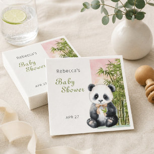 Geschlechtsneutrale Babyparty für Baby Panda Serviette