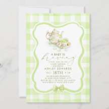 Geschlechtsneutrale Babyparty Matcha-Teeparty