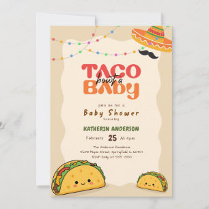Geschlechtsneutrale Fiesta-Mexikanische-Taco-Baby- Einladung