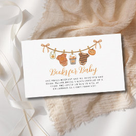 Geschlechtsneutrale Halloween-Bücher für Babydusch Begleitkarte