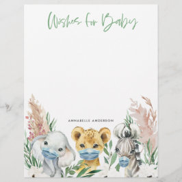 Geschlechtsneutrale Maskenwünsche für Kleinkinder Briefbogen