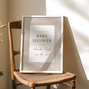 Geschlechtsneutrale minimalistische Babyparty fürs Poster