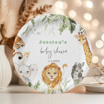 Geschlechtsneutrale Safari-Tiere Baby-Duschnapkins Pappteller<br><div class="desc">Geschlechtsneutrale Safari-Tiere Baby Duschnapkins Papier Teller Matching Artikel sind verfügbar.</div>