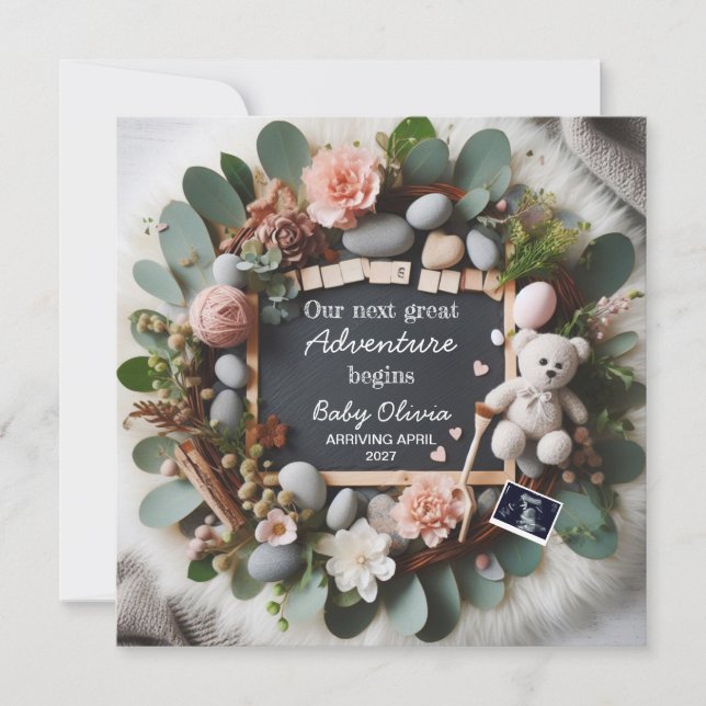 Geschlechtsneutrale Schwangerschaftsankündigung Ed Ankündigung (Vorderseite)