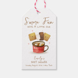 Geschlechtsneutrale S'more Fun Fall Babydusche Geschenkanhänger