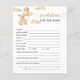 geschlechtsneutrale Vorhersage für die Babykarte