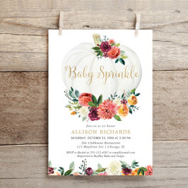 Geschlechtsneutraler kleiner Kürbisfall Sprinkle Einladung