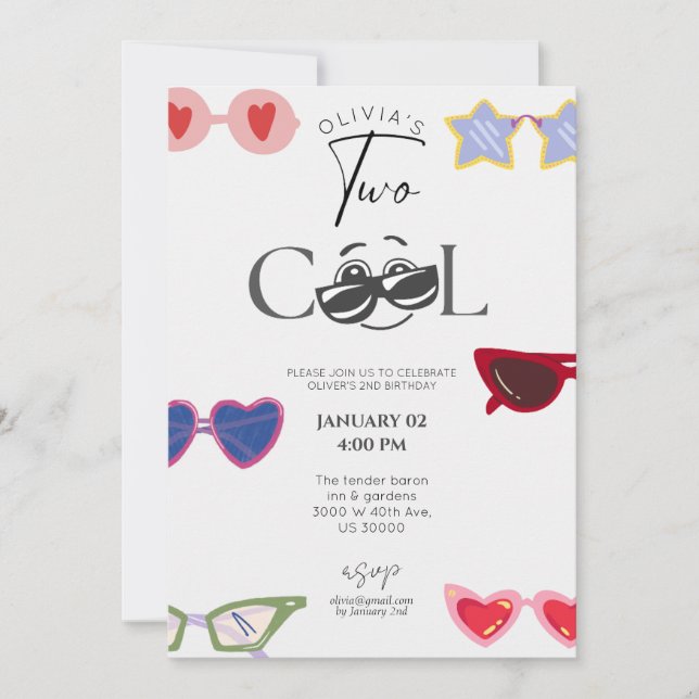 Geschlechtsneutraler lustiger zweiter Geburtstag Einladung (Vorderseite)