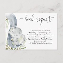 Geschlechtsneutrales Elefantenbuch anstelle von Ka Begleitkarte