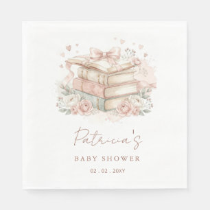 Geschlechtsneutrales Geschichtsbuch-Baby-Shower-Bu Serviette