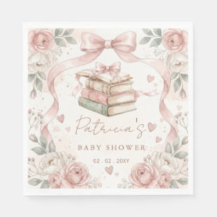 Geschlechtsneutrales Geschichtsbuch-Baby-Shower-Bu Serviette