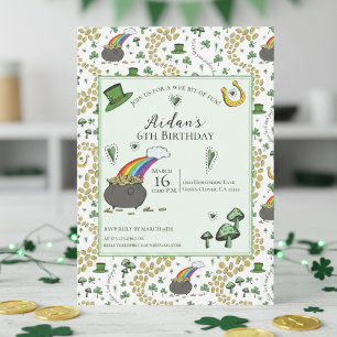Geschlechtsneutrales Grüner St. Patricks Tag Kinde Einladung
