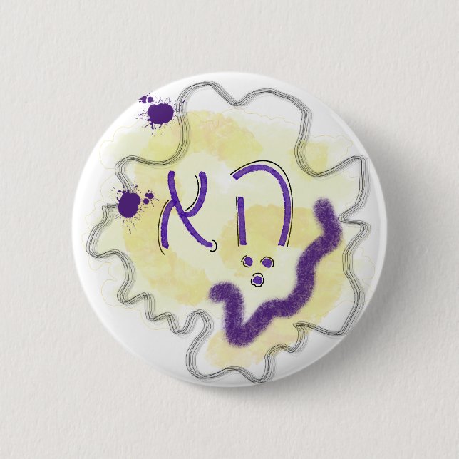 Geschlechtsneutrales hebräisches Pronomen, nichtbi Button (Vorderseite)