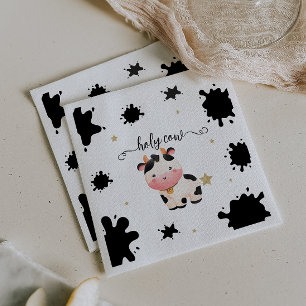 Geschlechtsneutrales Holy Cow Baby Shower Serviette